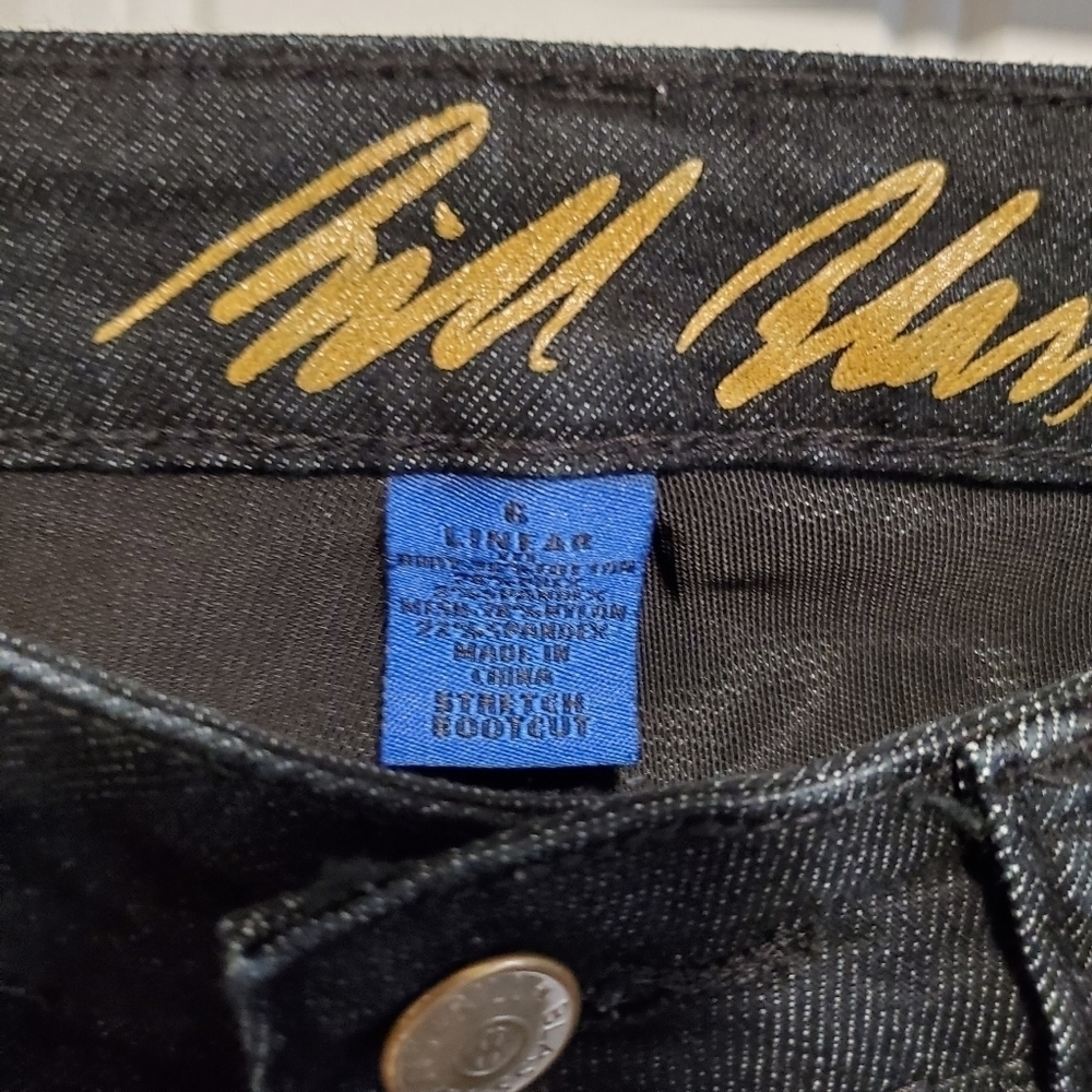 Bill Blass Stretch Bootcut Dark Jeans Size 6 - Picture 2 of 6